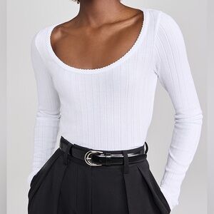 NWOT Madewell Pointelle Long Sleeve Tee